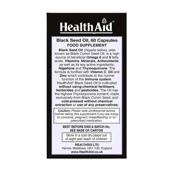HEALTH AID - Black Seed Oil 1000mg - 60caps